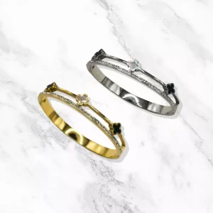 Bracelet Bella en acier inoxydable, doré et argenté