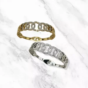 Bracelet Gaccia en acier inoxydable doré ou argenté