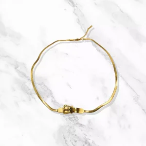 Collier Ceintra en acier inoxydable doré - Élégance intemporelle pour femmes