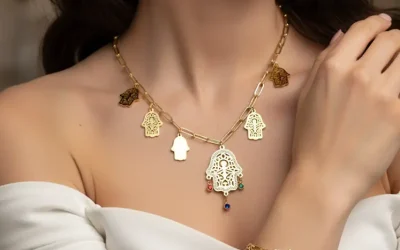 Parure « Khamsa dorée »
