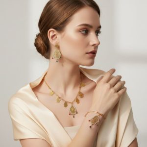 Parure « Khamsa dorée »