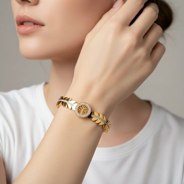 Bracelet Jonc Feuillage Arboria