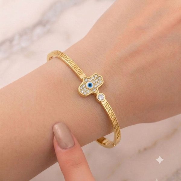 Bracelet Jonc Ovale Hamsa